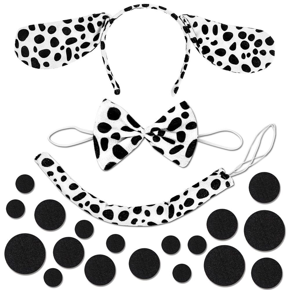 2434 Halloween Dalmatian Costume Set Dog Ears Headband Kit